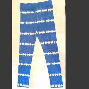 J.Crew Girls' Navy everyday leggings with Fountain Mist Ivory Sz 7